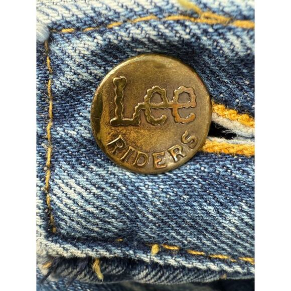 Lee vintage blue jean denim midi skirt 10-12 - Picture 4 of 9